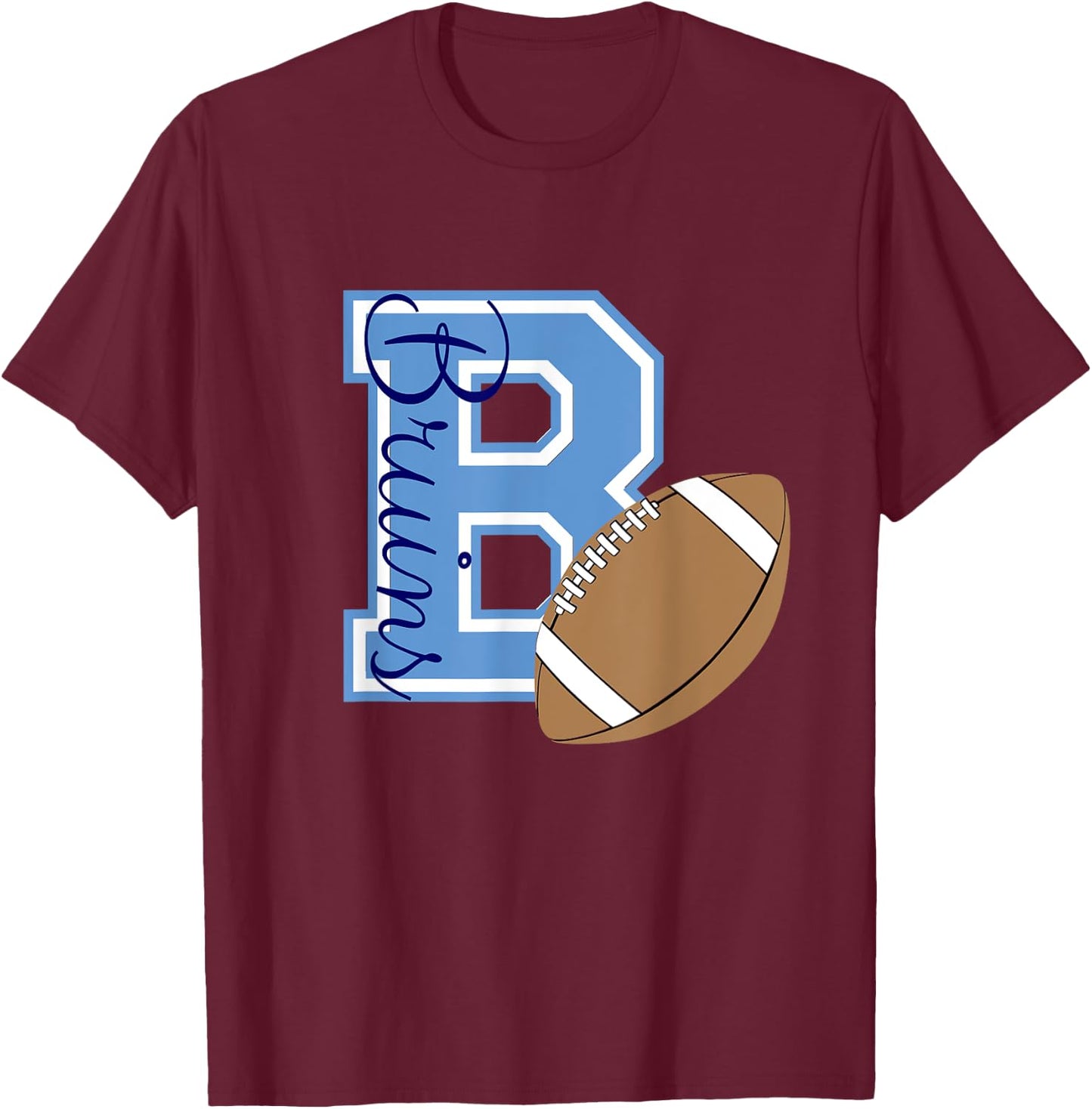 Bartlesville Bruins Football T-Shirt - T-Shirt | Maroon