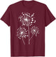 Funny Music Notes Gift Women Cool Dandelion Flower T-Shirt - T-Shirt | Maroon