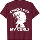 Kids Funny Curly Hair Wild Like My Curls Toddler Girl Boy T-Shirt - T-Shirt | Maroon