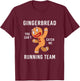 Funny Gingerbread Man You Can't Cath Me Running Team T-Shirt - T-Shirt | Maroon