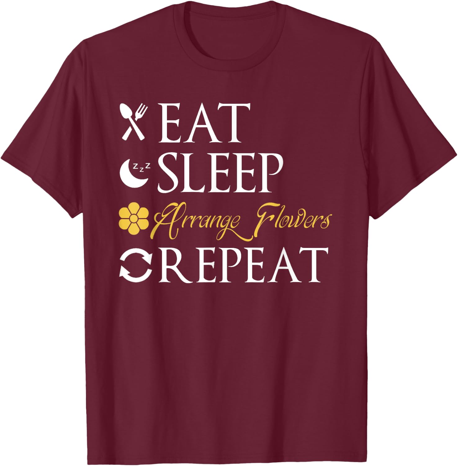 Florist Shirt Joke Floral Designer Job Funny Florist Gift T-Shirt - T-Shirt | Maroon