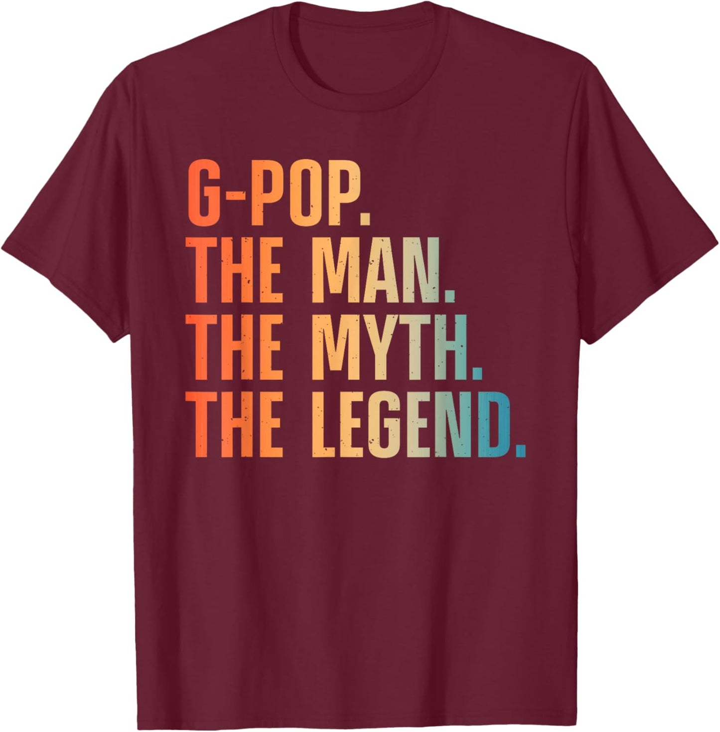 Funny G-Pop Art For Grandpa Grandfather From Grandkids G-Pop T-Shirt - T-Shirt | Maroon
