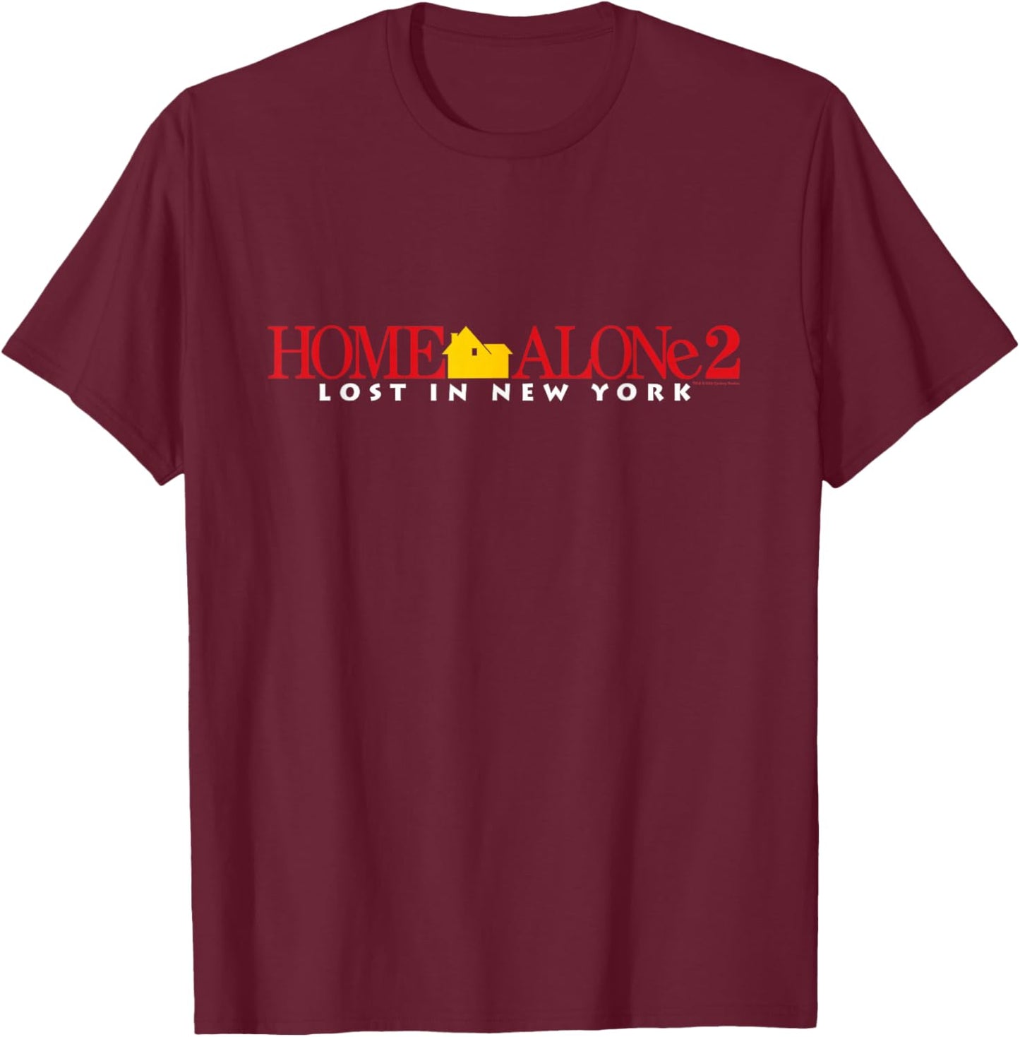 Home Alone 2: Lost in New York Official Movie Logo T-Shirt - T-Shirt | Maroon