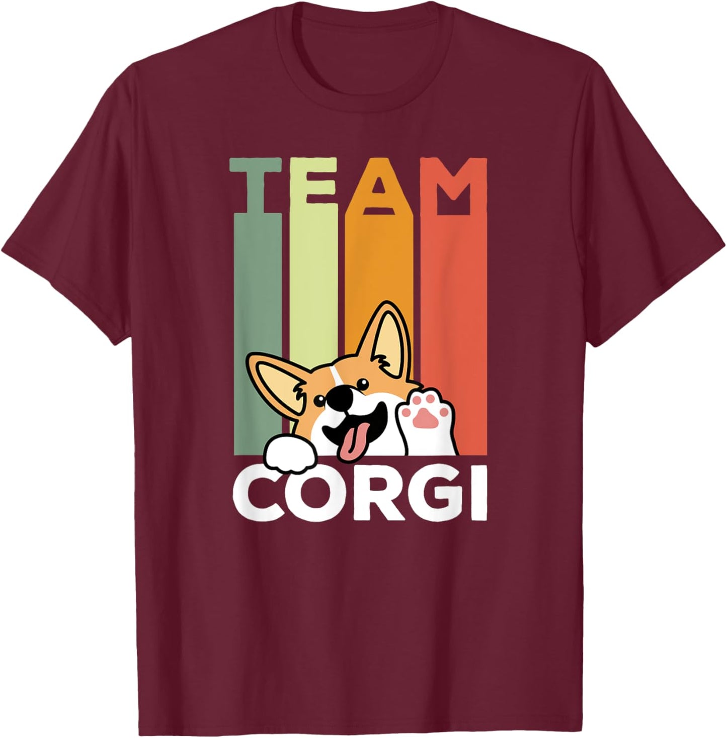 Team Corgi T-Shirt - T-Shirt | Maroon