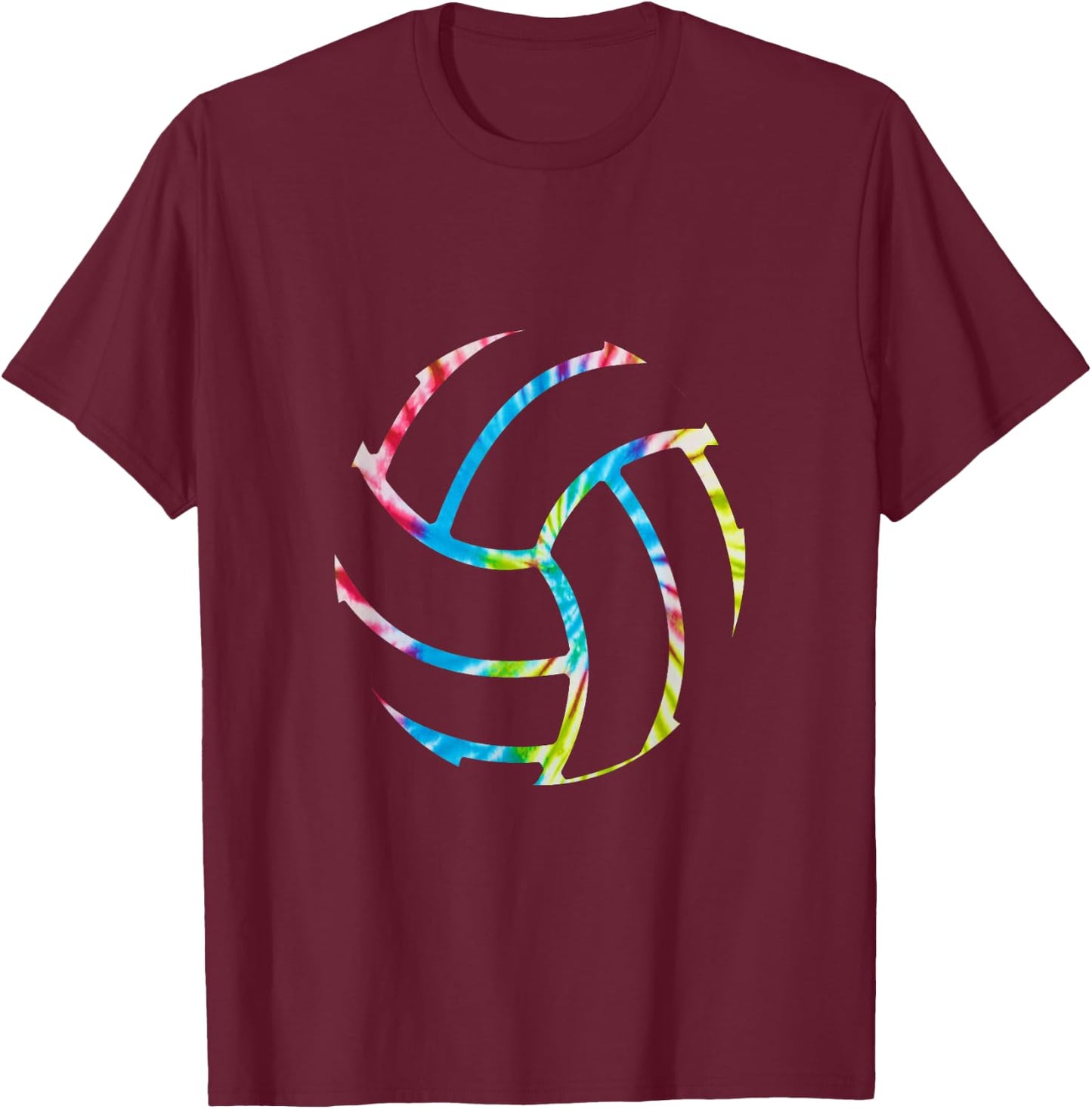 Volleyball stuff attire tie dye Gift a teen girl player T-Shirt - T-Shirt | Maroon