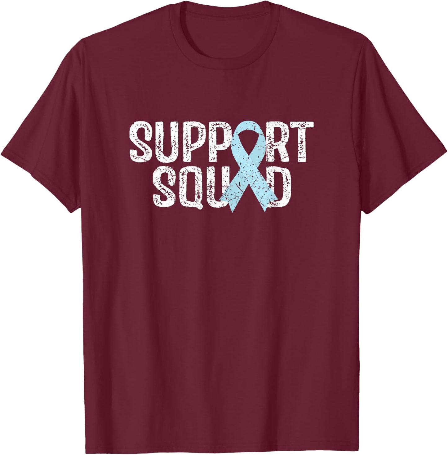 Support Squad Prostate Cancer Awareness T-Shirt - T-Shirt | Maroon