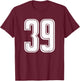 Sport Team Number #39 T-Shirt - T-Shirt | Maroon