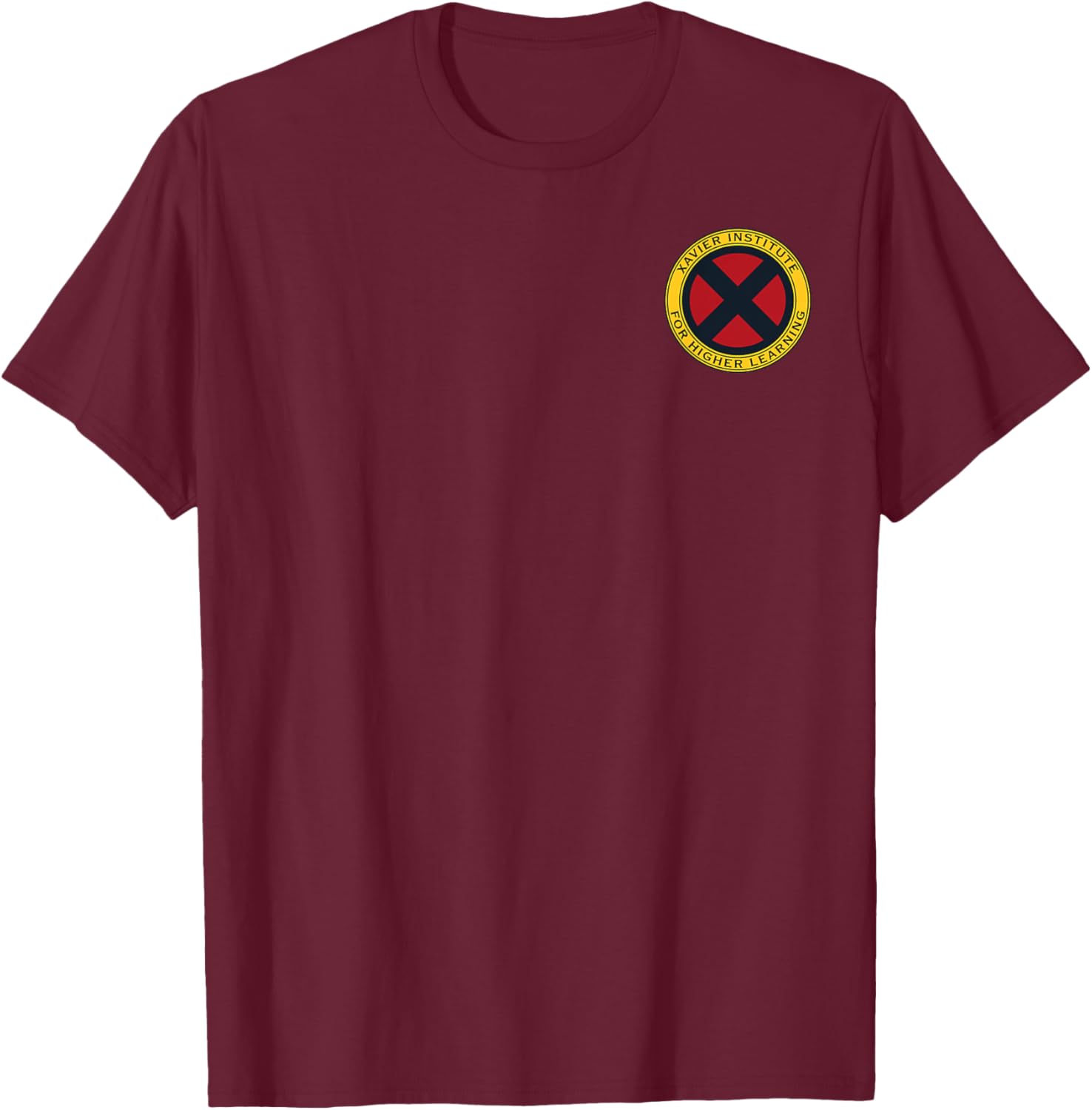 Marvel X-Men Xavier Institute for Higher Learning Pocket T-Shirt - T-Shirt | Maroon