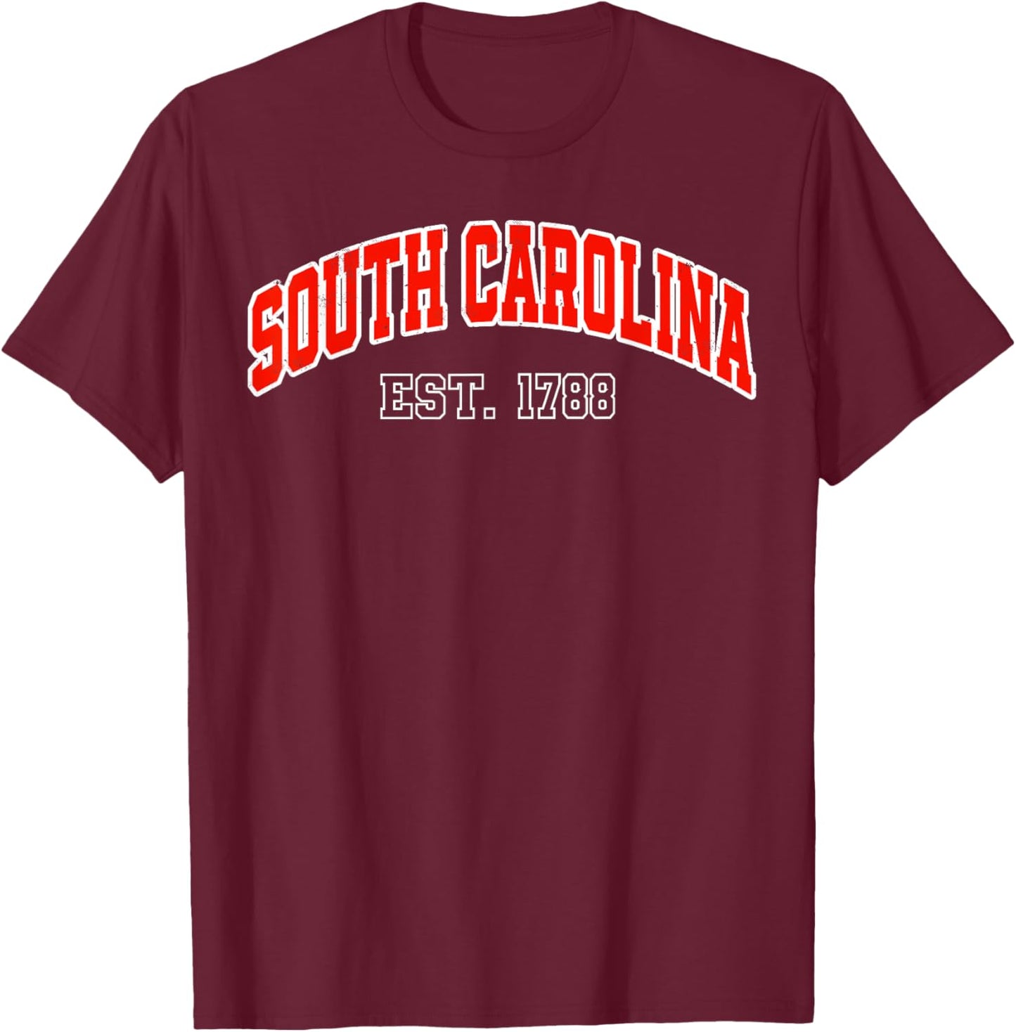 Retro South Carolina State Souvenir SC Vintage Sport Varsity T-Shirt - T-Shirt | Maroon