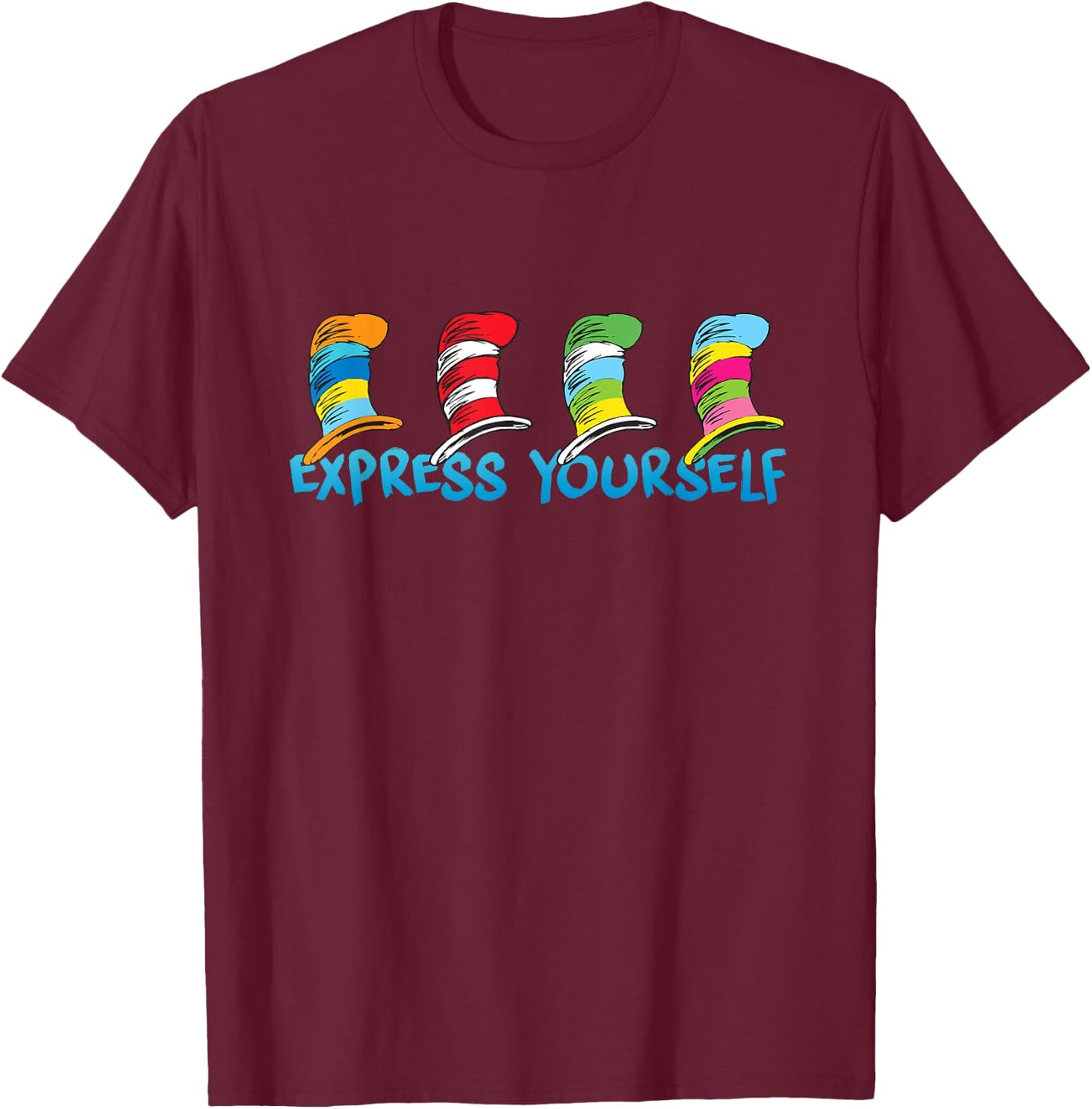 Dr. Seuss Express Yourself T-Shirt - T-Shirt | Maroon