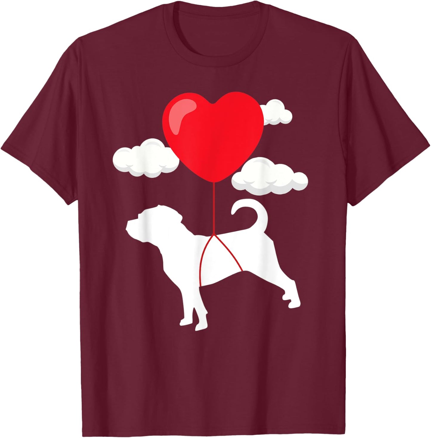 Puggle Valentine's Day Shirt Valentines Gift Dog Owner T-Shirt - T-Shirt | Maroon