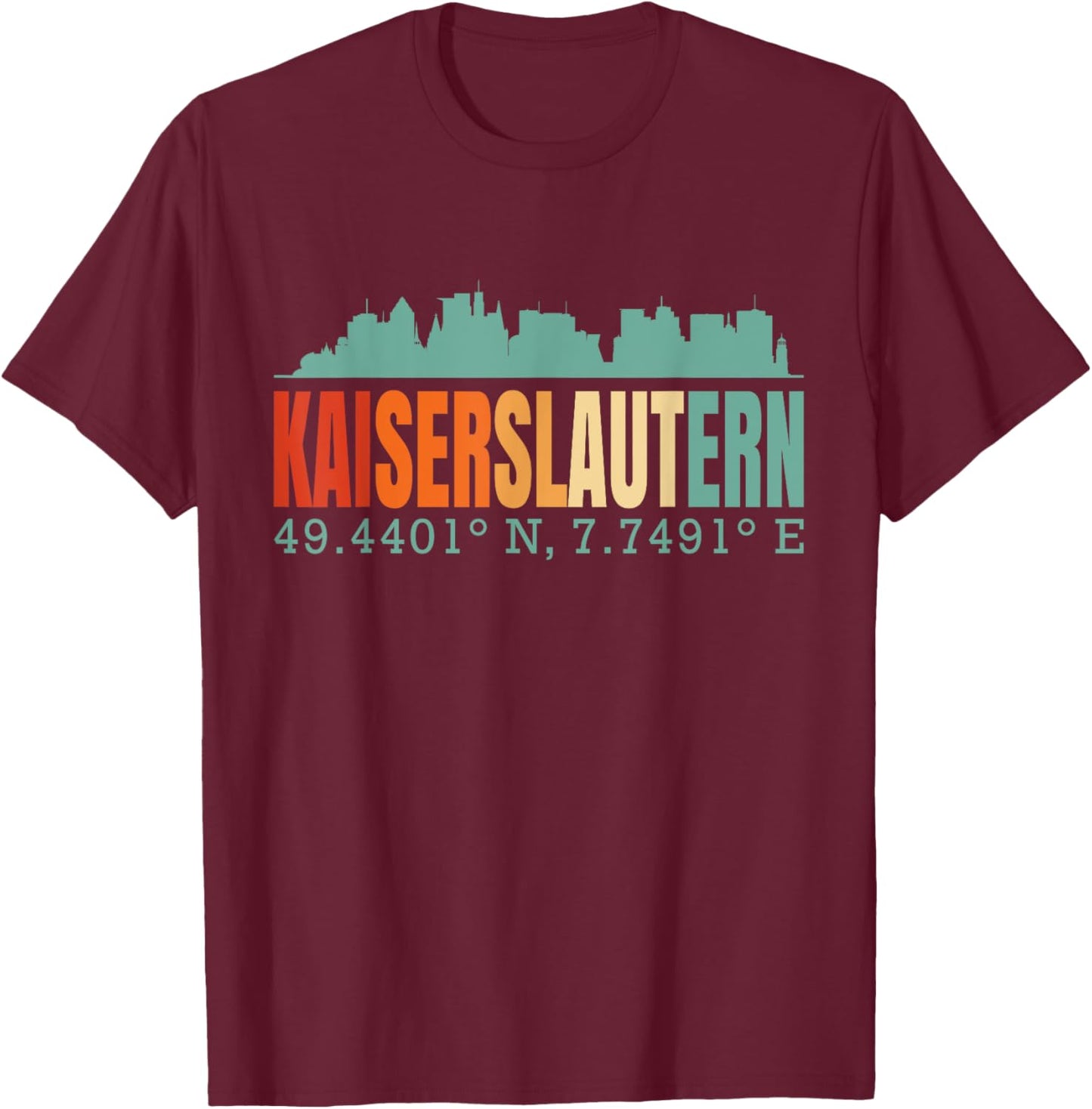 Kaiserslautern Skyline T-Shirt - T-Shirt | Maroon