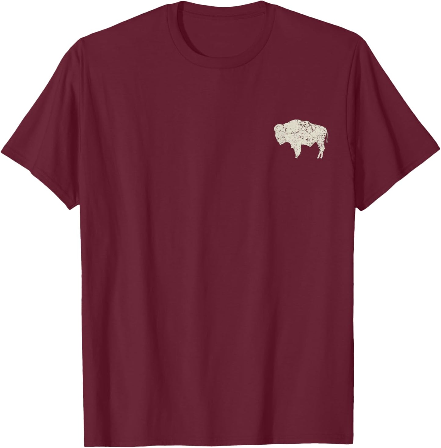 American Vintage Buffalo Men Women Silhouette Love Bison T-Shirt - T-Shirt | Maroon