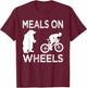 Meals On Wheels Bear Chasing Trail Bike Rider Gifts T-Shirt - T-Shirt | Maroon