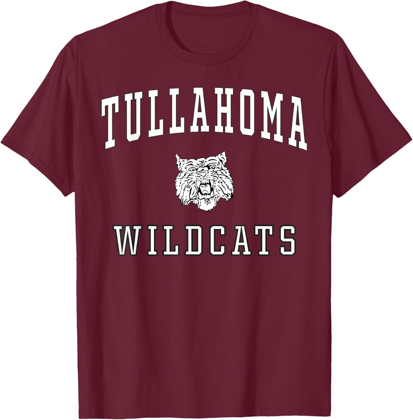 Tullahoma High School Wildcats C1 T-Shirt - T-Shirt | Maroon