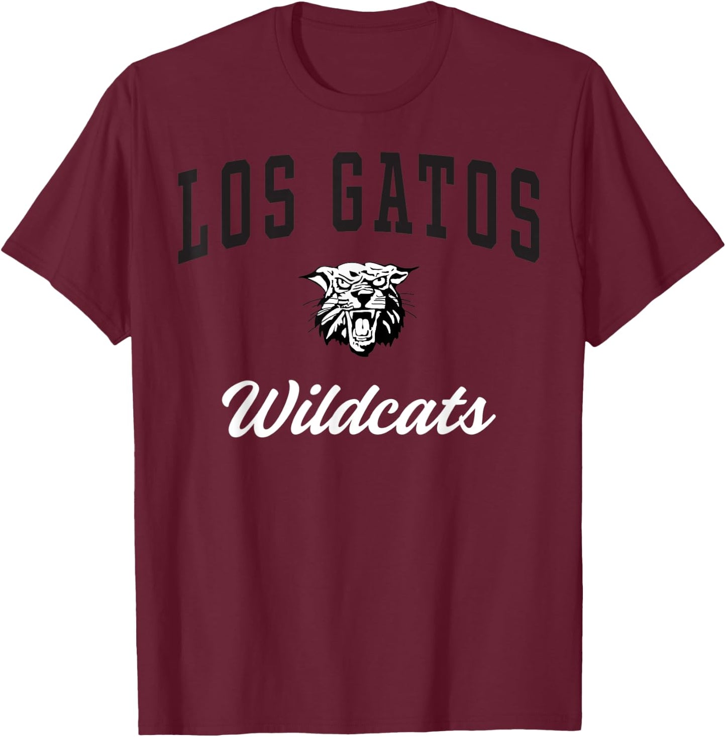 Los Gatos High School Wildcats C3 T-Shirt - T-Shirt | Maroon
