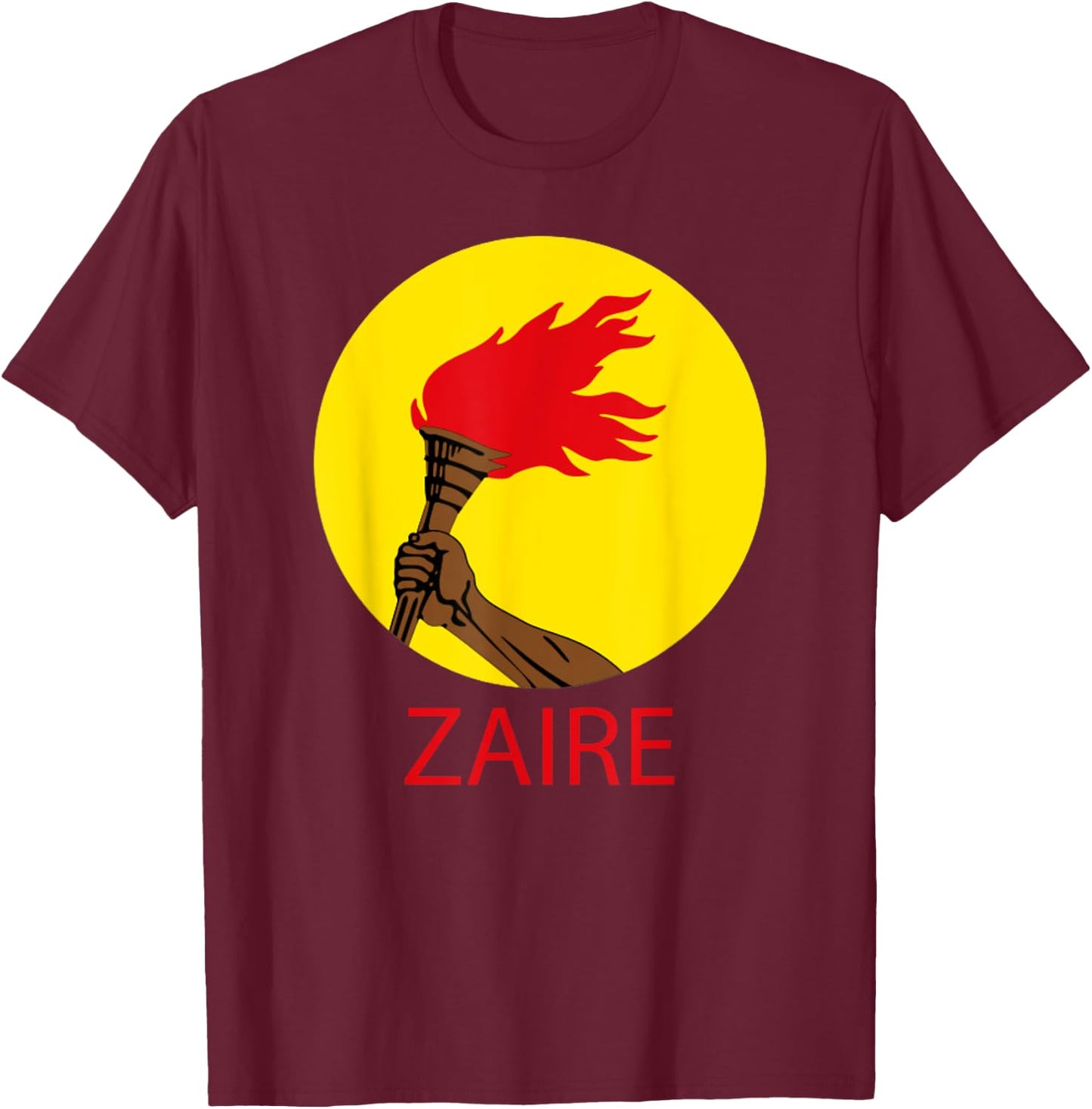 Zaire flag T-Shirt - T-Shirt | Maroon