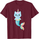 Summer Caticorn Unicorn T-Shirt - T-Shirt | Maroon