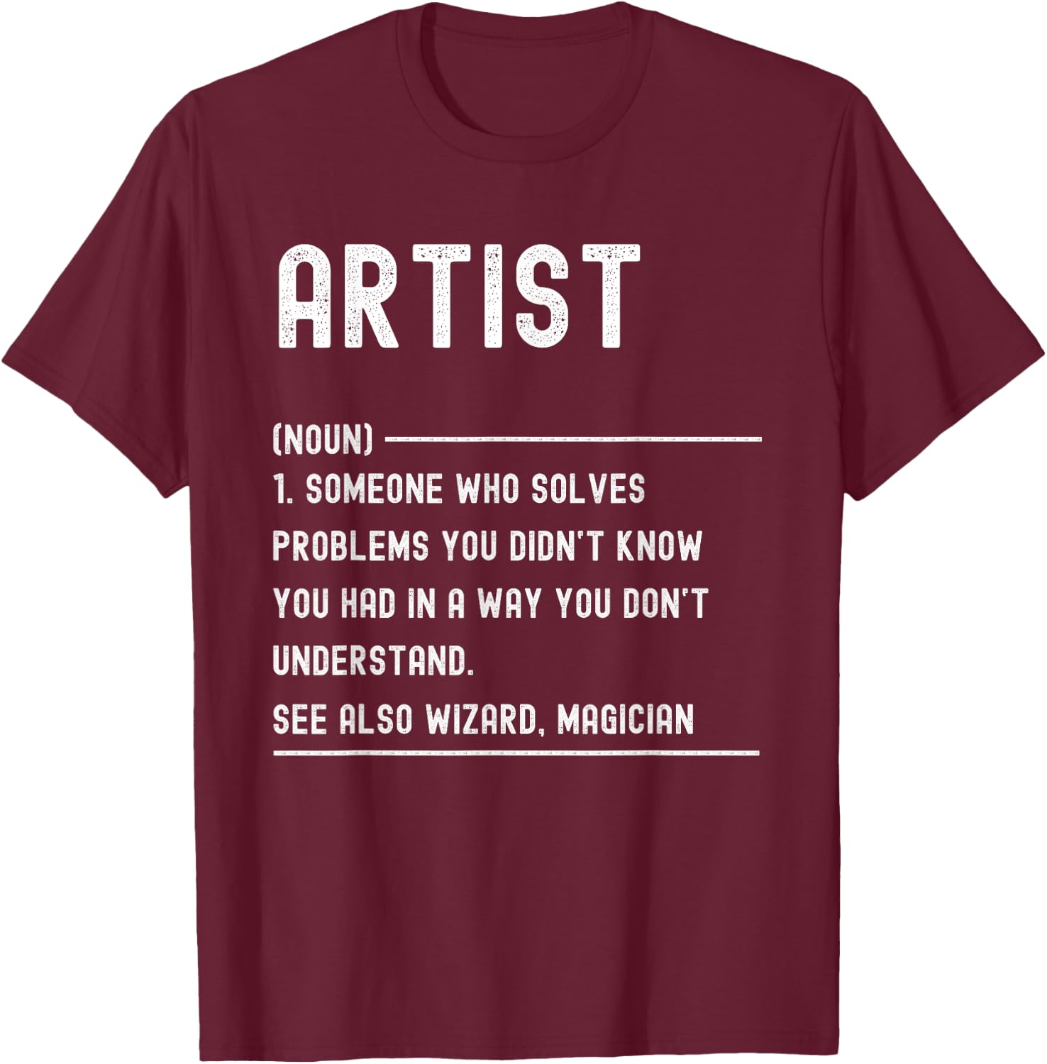 Art Teacher Definition Shirts Funny Job Title T-Shirt - T-Shirt | Maroon