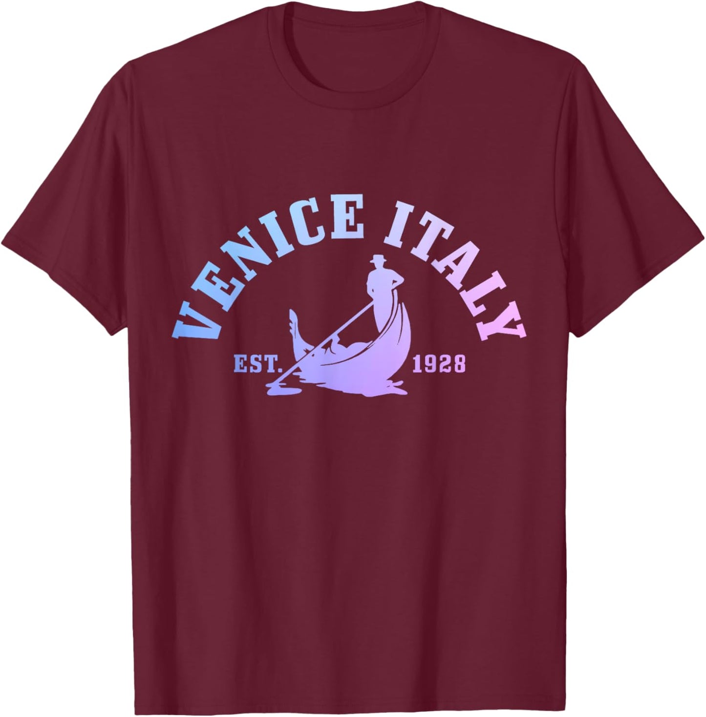 Venice Italy Venezia Italia Vintage Souvenir Italian T-Shirt - T-Shirt | Maroon