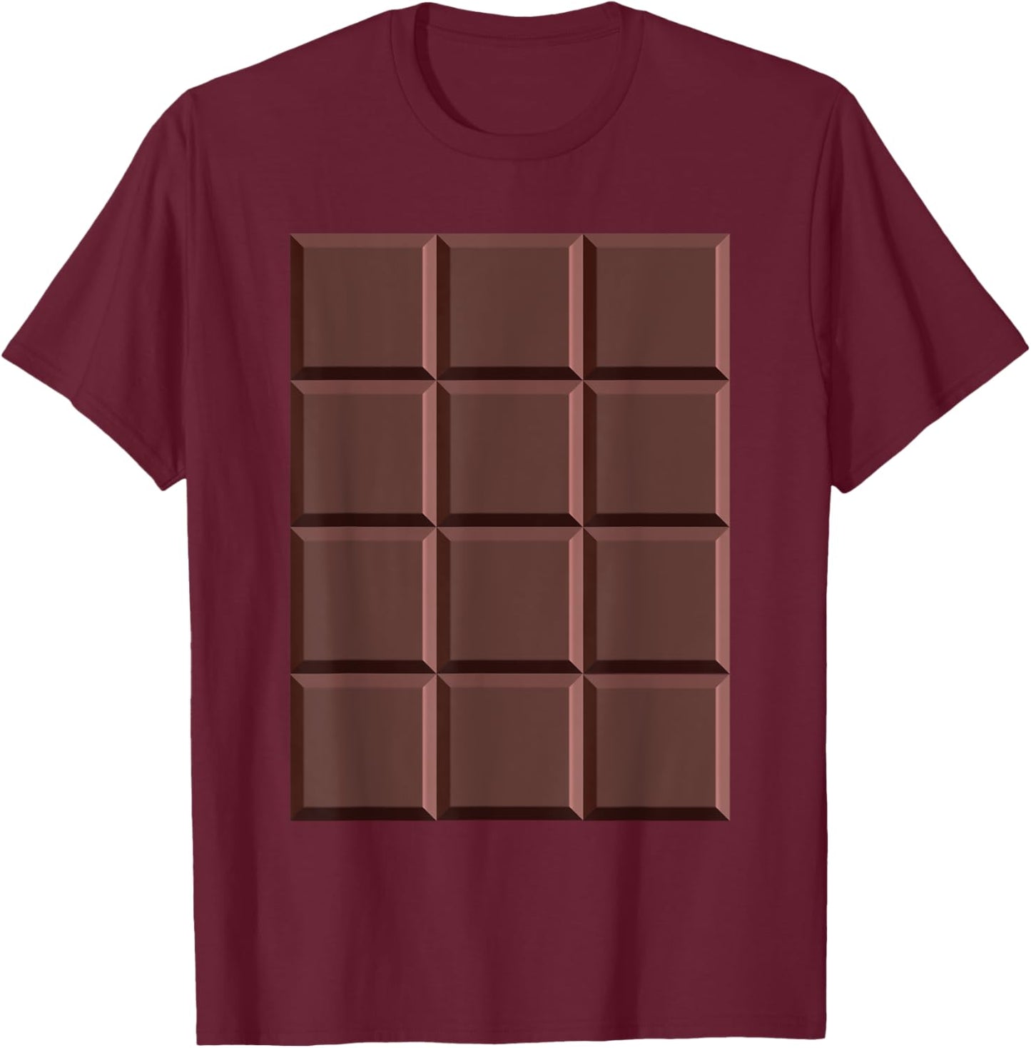 Pretend I'm A Chocolate Bar Costume Halloween T-Shirt - T-Shirt | Maroon
