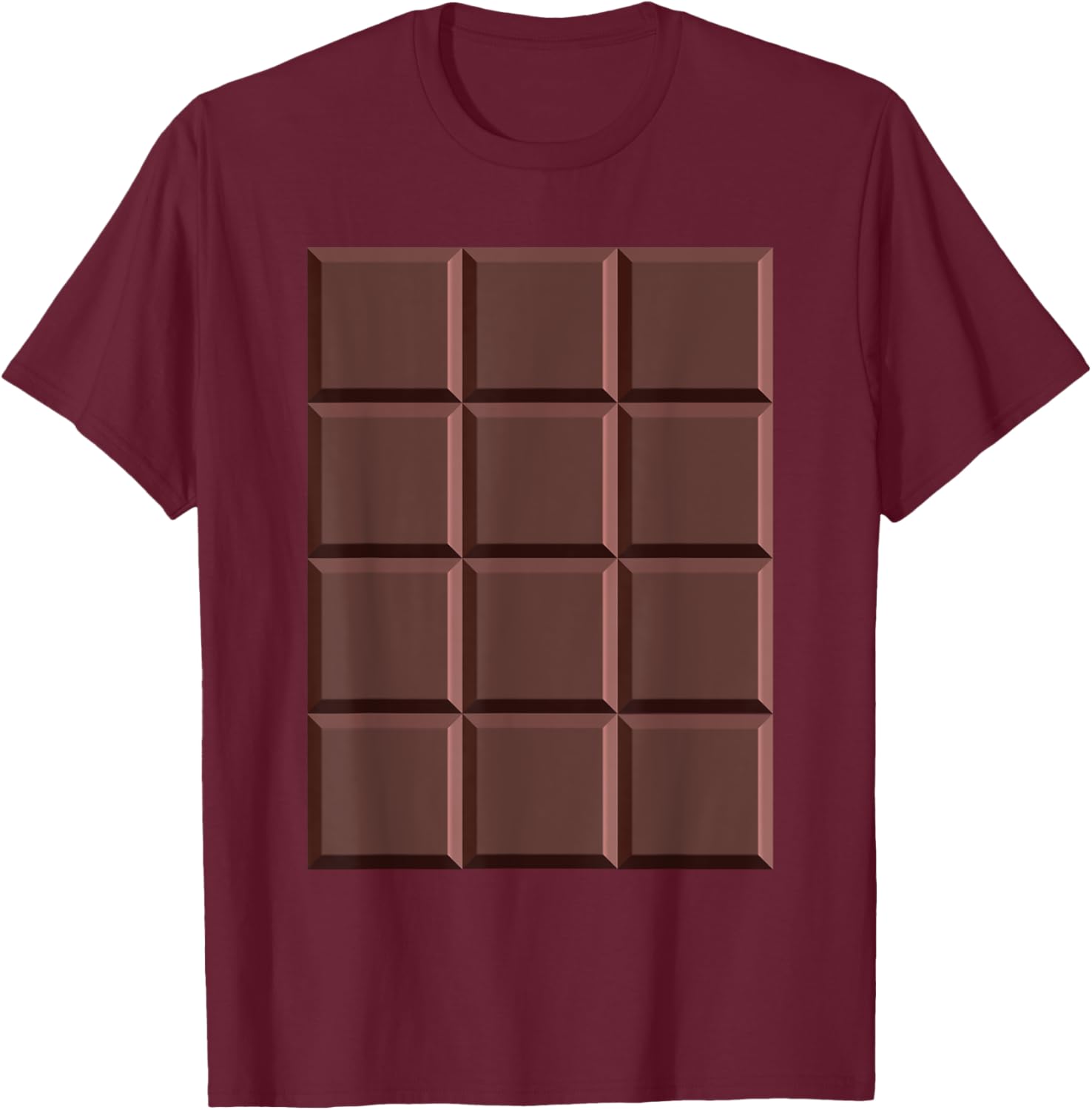Pretend I'm A Chocolate Bar Costume Halloween T-Shirt - T-Shirt | Maroon