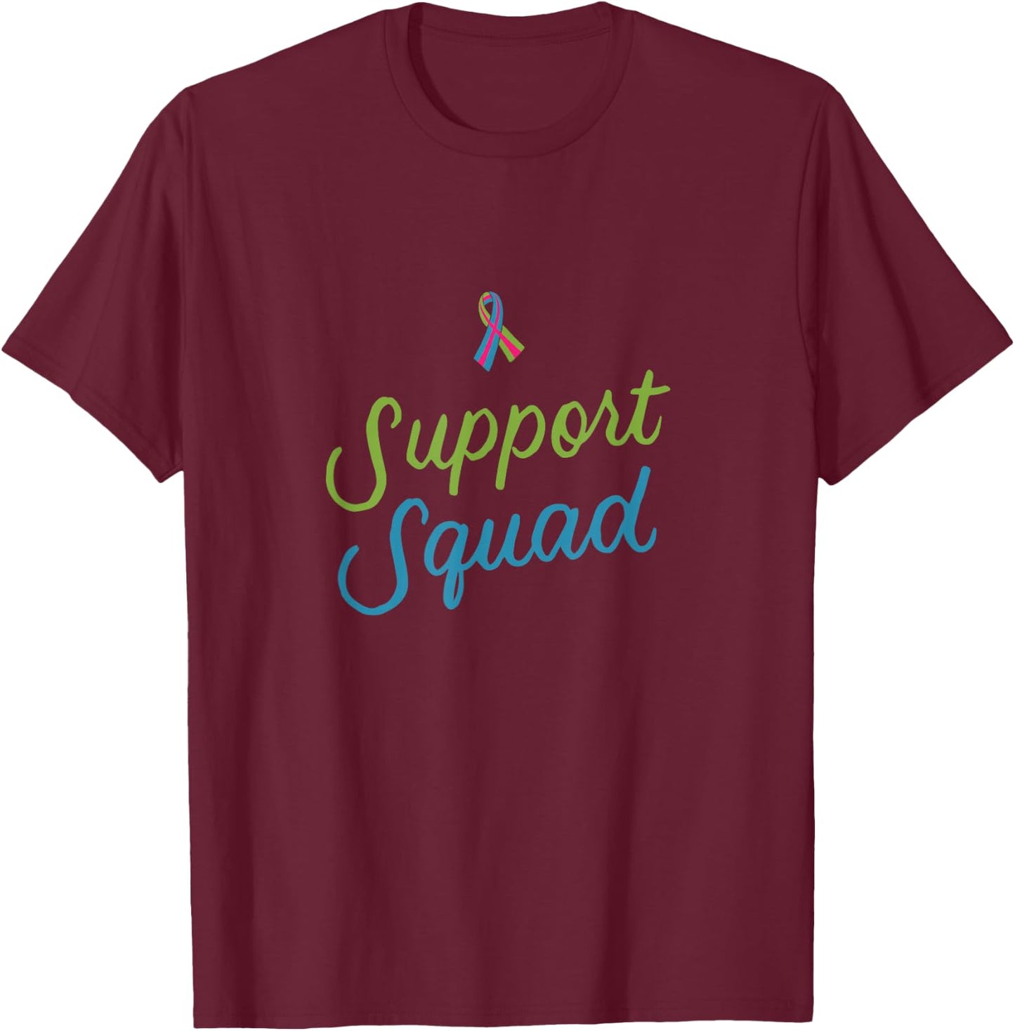Support Squad Metastatic Breast Cancer Gift Warrior Stage 4 T-Shirt - T-Shirt | Maroon