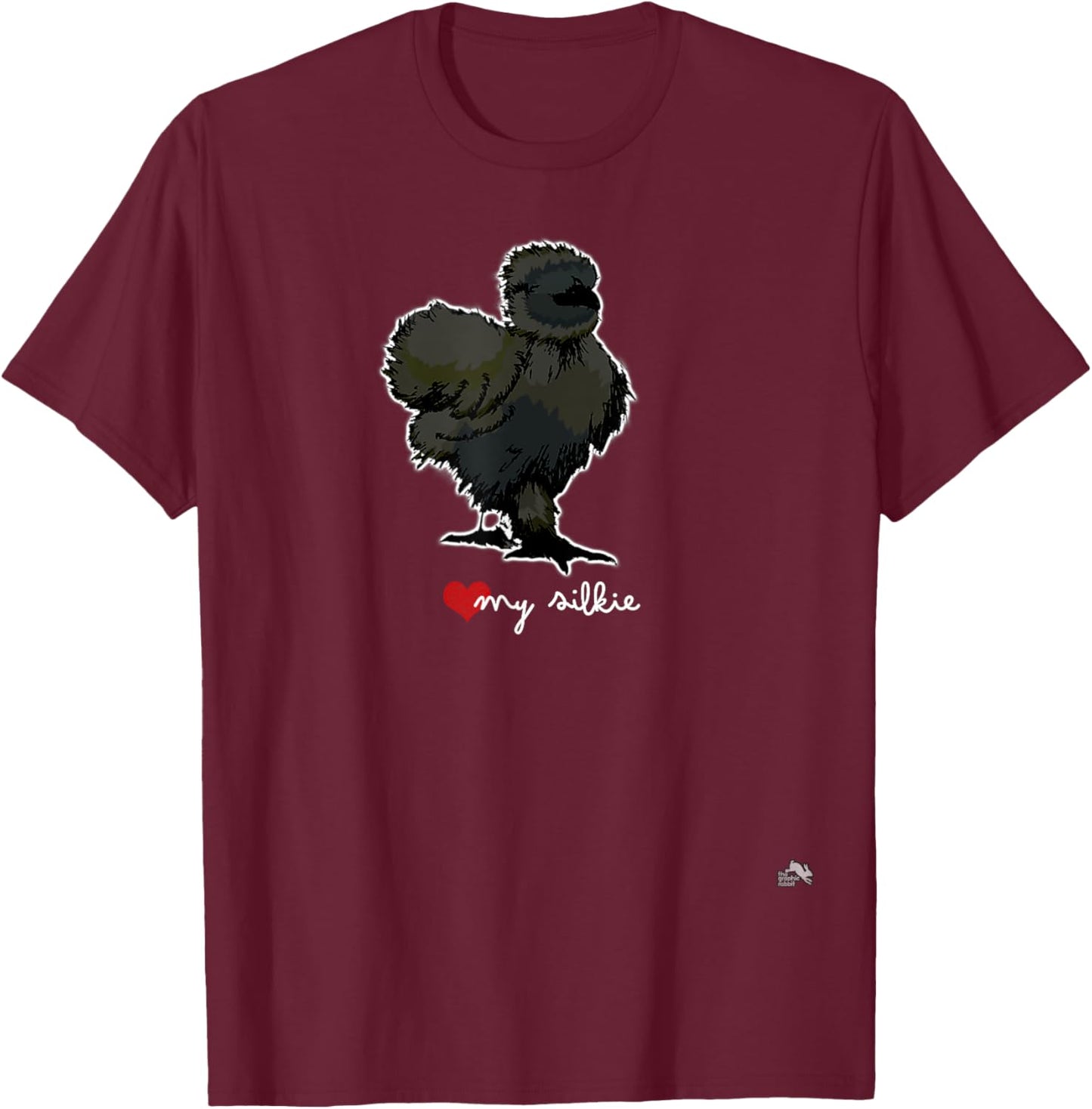 I Love My Black Silkie Chicken T-Shirt - T-Shirt | Maroon