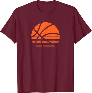 Basketball Sunrise T-Shirt - T-Shirt | Maroon