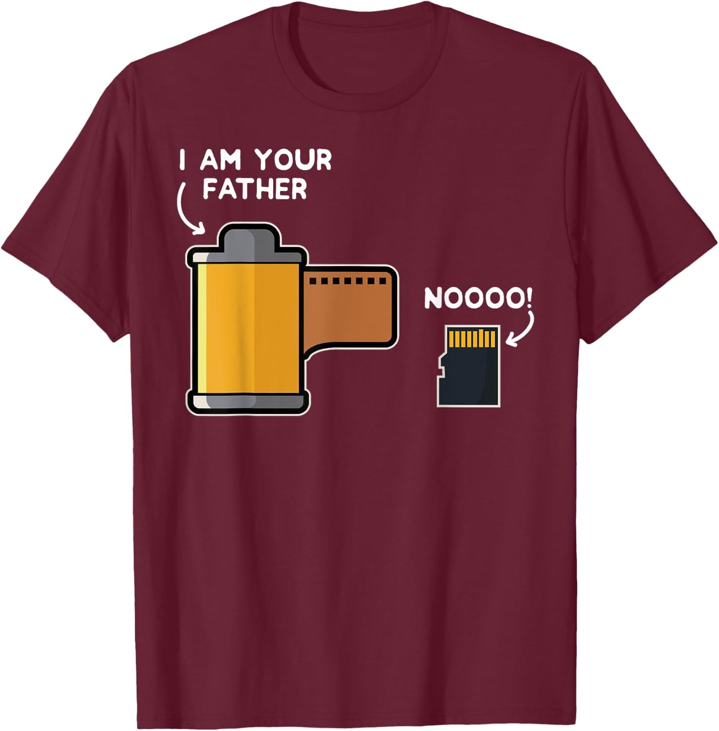 Funny Photography Gift Design Film Father of SD Card T-Shirt - T-Shirt | Maroon