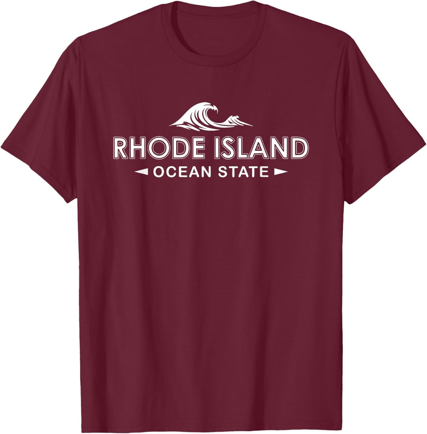 Rhode Island - Ocean State - Throwback Design - Classic T-Shirt - T-Shirt | Maroon