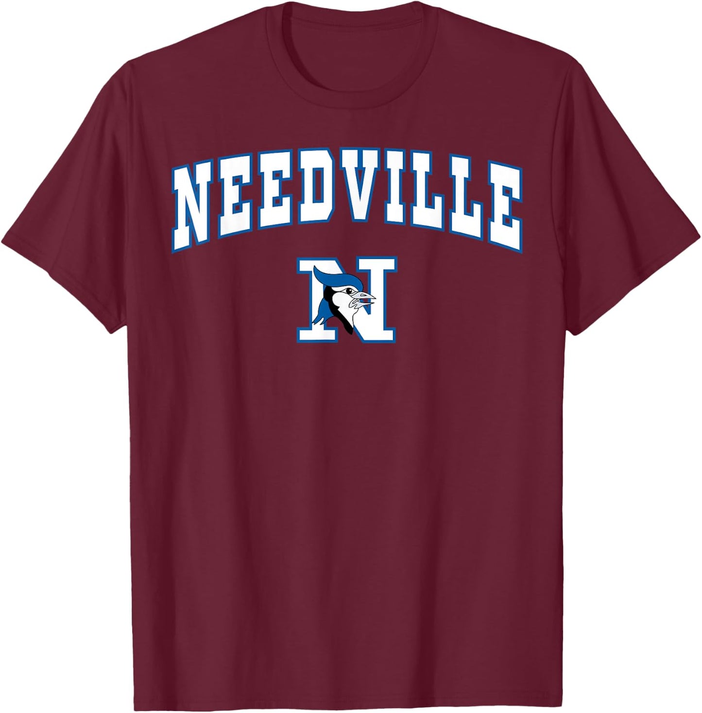 Needville High School Blue Jays C2 T-Shirt - T-Shirt | Maroon