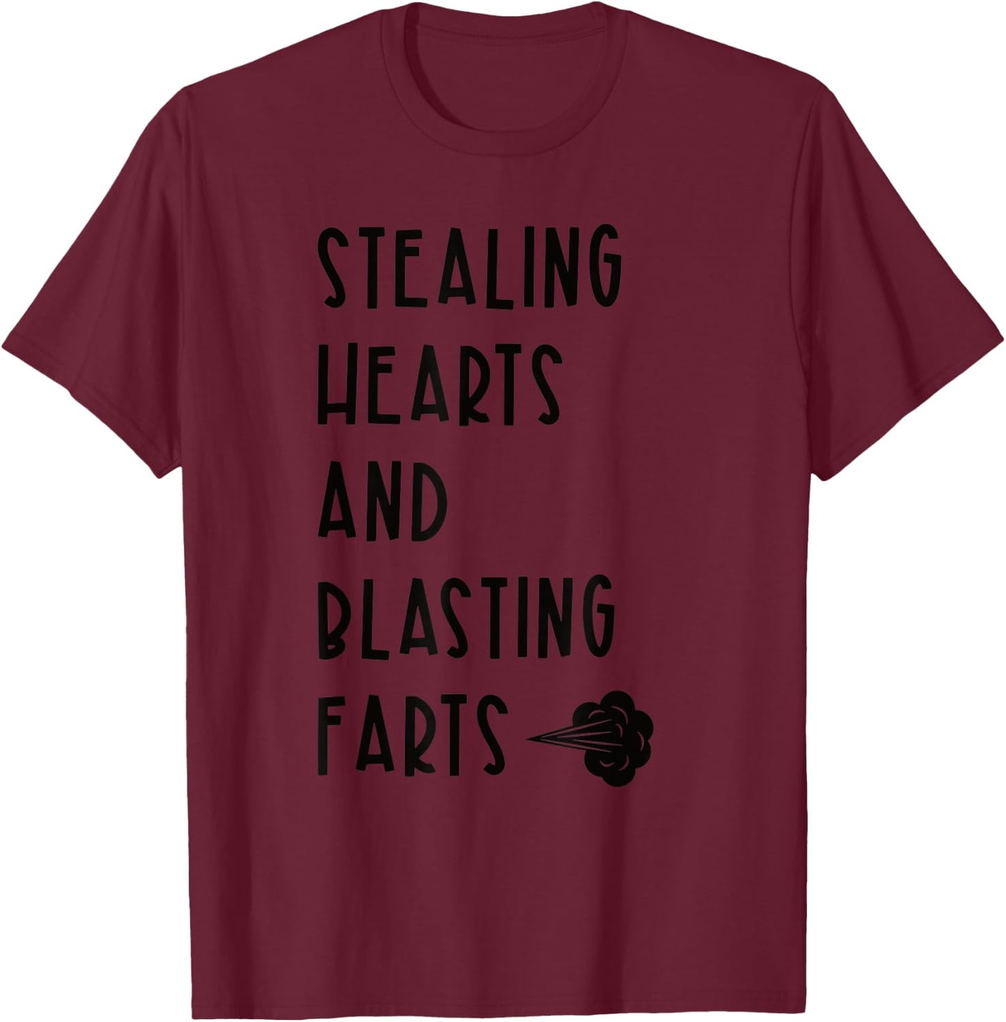 Stealing Hearts and Blasting Farts Fart Cloud T-Shirt - T-Shirt | Maroon
