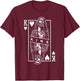 Jesus King Of Hearts Faith In Christ Christian Playing Card T-Shirt - T-Shirt | Maroon