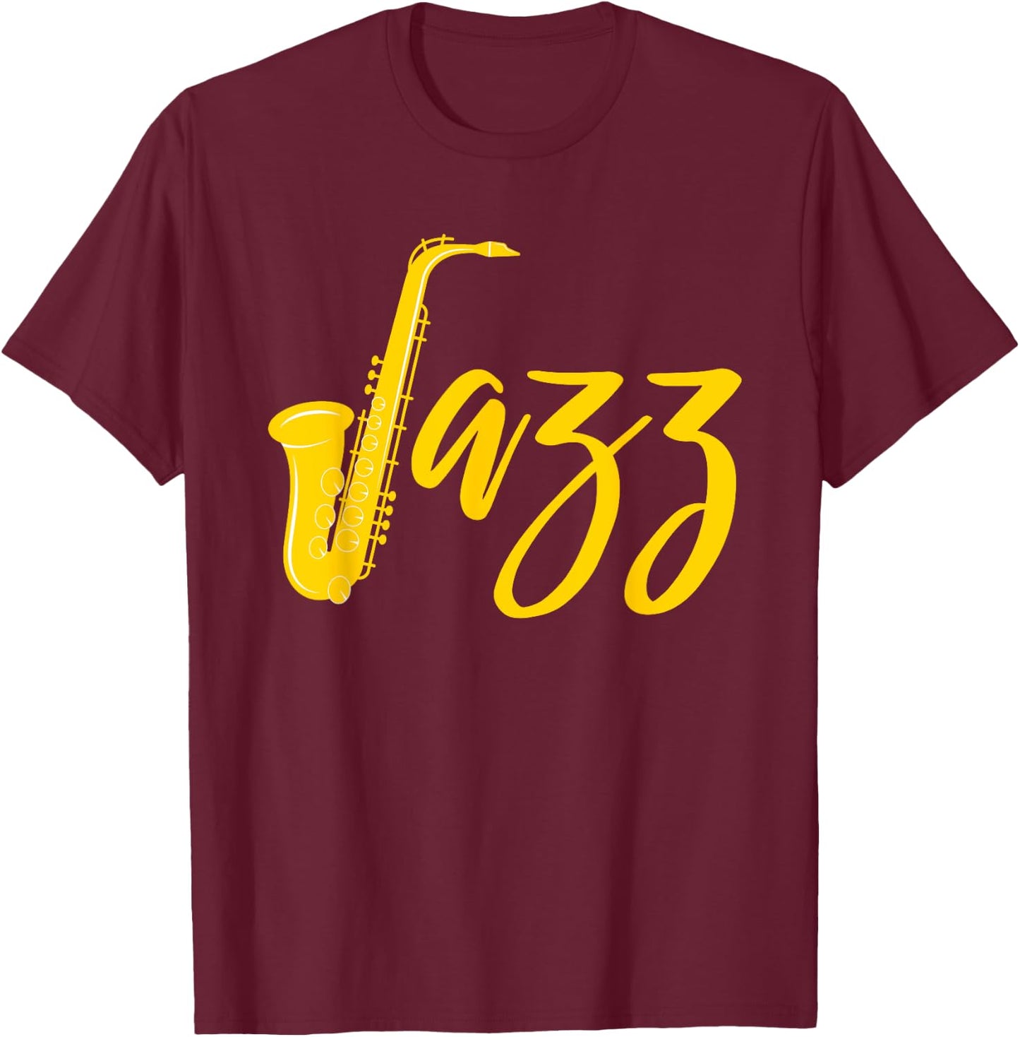 Cool Saxophone Women Jazz Music Band Musician Player T-Shirt - T-Shirt | Maroon