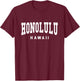 Honolulu - Hawaii - Throwback Design - Classic T-Shirt - T-Shirt | Maroon