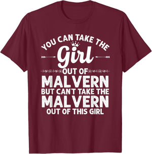 Girl Out Of MALVERN PA PENNSYLVANIA Gift Funny Home Roots T-Shirt - T-Shirt | Maroon