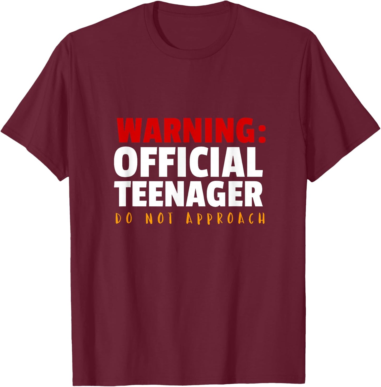 Official Teenager 13 Year Old Funny 13th Birthday Gift T-Shirt - T-Shirt | Maroon