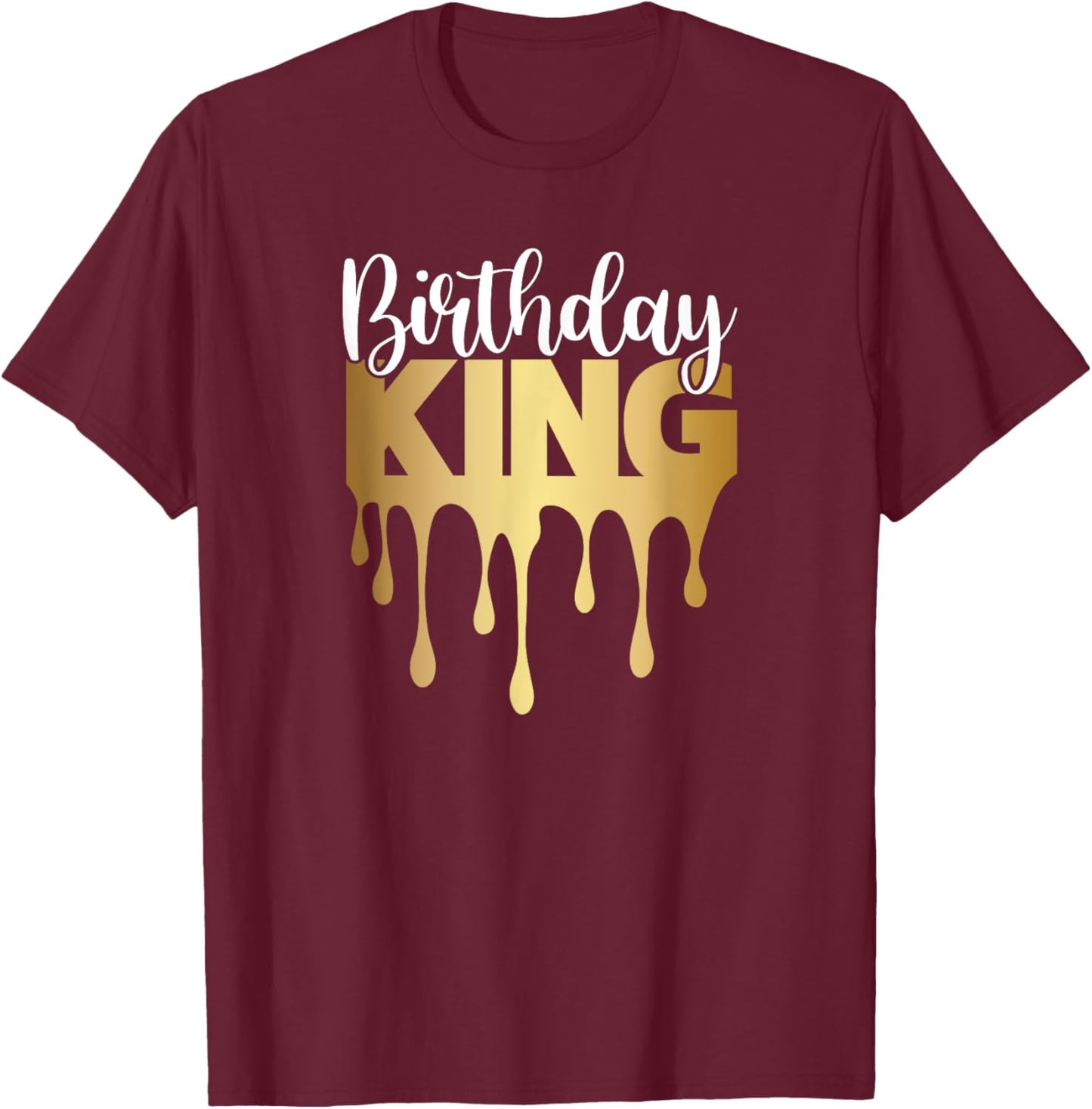 Boys Birthday Shirt Toddler Men Birthday King T-Shirt - T-Shirt | Maroon