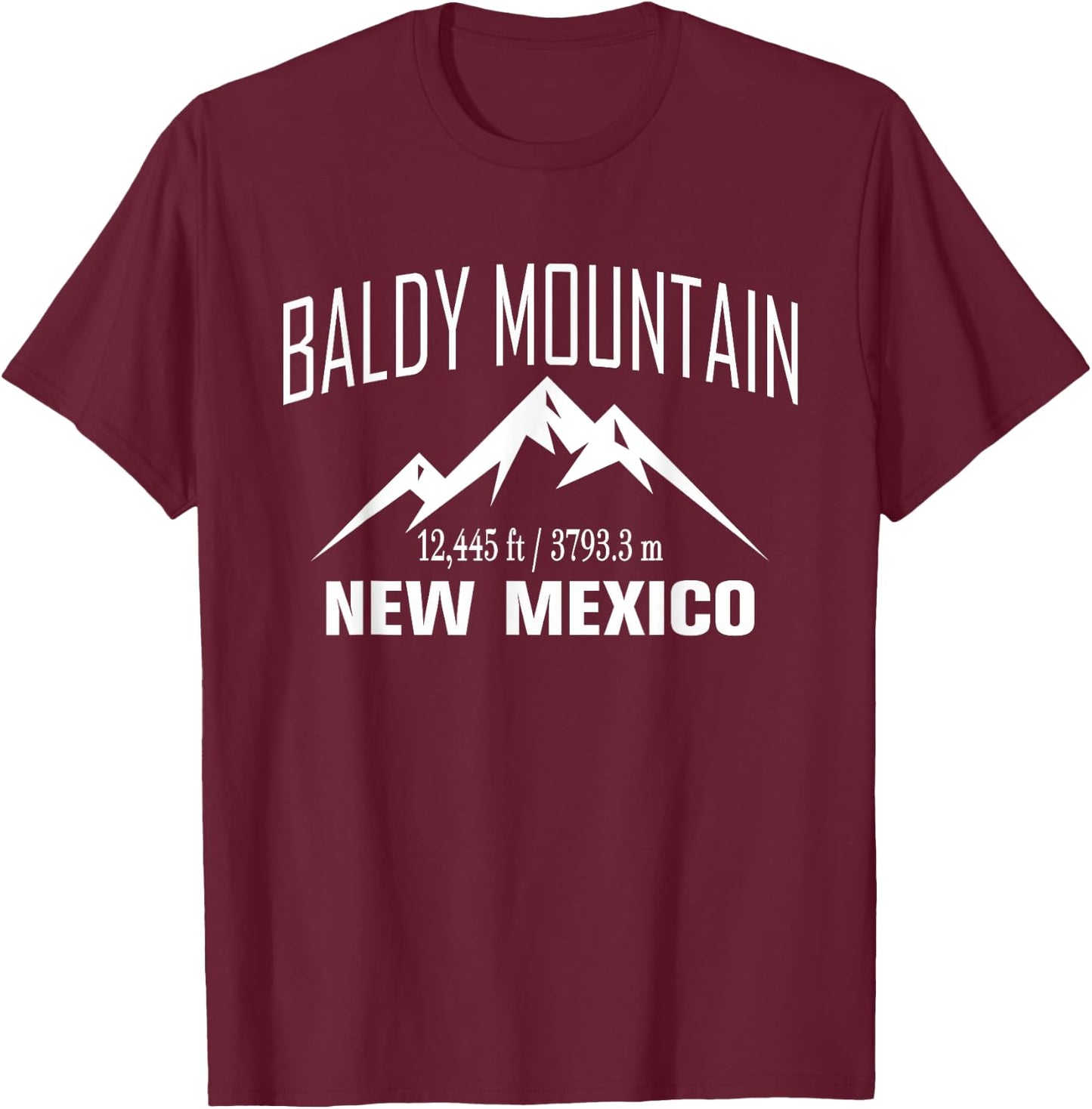 BALDY MOUNTAIN NEW MEXICO Climbing Summit Club Outdoor Gift T-Shirt - T-Shirt | Maroon