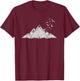 Flock Of Birds Outdoor Nature Forest Mountain Hiking T-Shirt - T-Shirt | Maroon