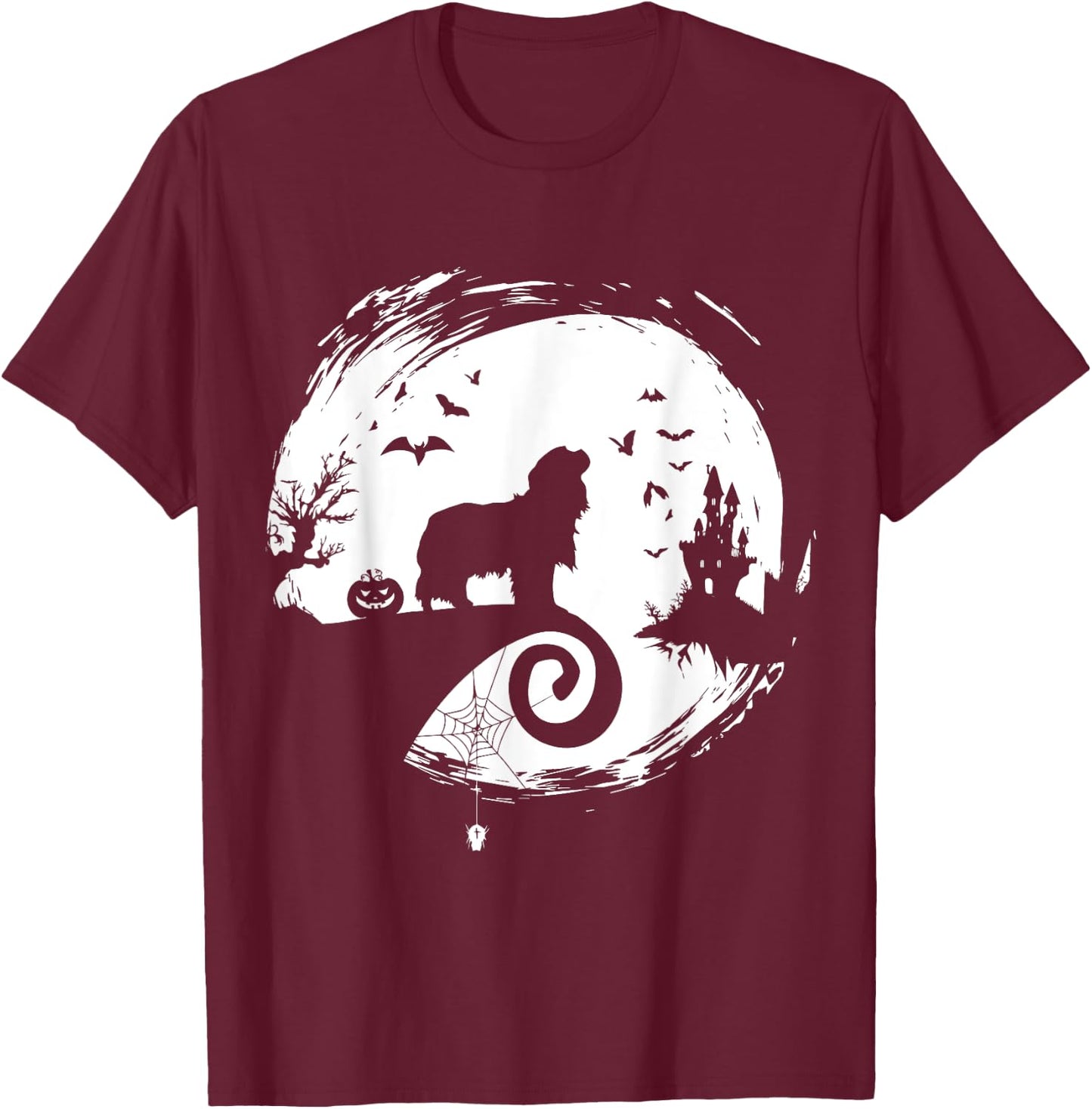 Cavalier King Charles Spaniel Halloween Costume Creepy T-Shirt - T-Shirt | Maroon