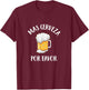 Mas Cerveza Por Favor Spanish Funny More Beer Drinking Gift T-Shirt - T-Shirt | Maroon