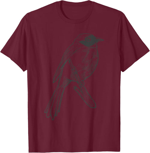 Vintage Birder Graphic Retro Chickadee Bird