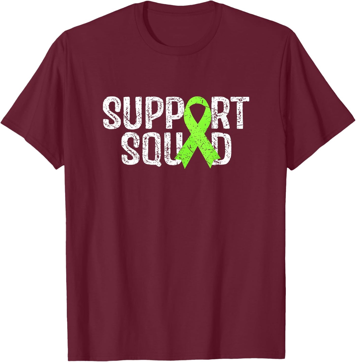Support Squad Non Hodgkins Lymphoma Awareness T-Shirt - T-Shirt | Maroon
