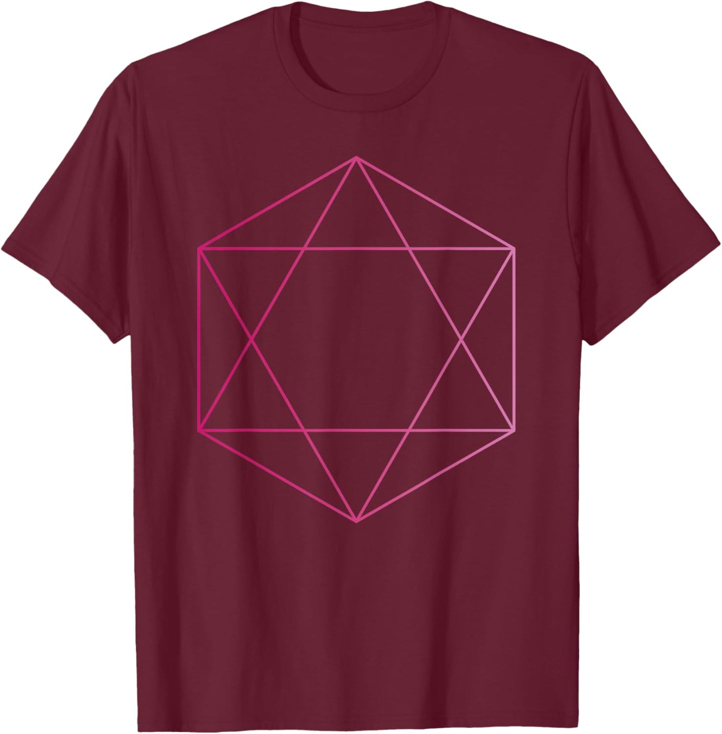 Hexagram Magic Goth Occult Sacred Geometry T-Shirt - T-Shirt | Maroon