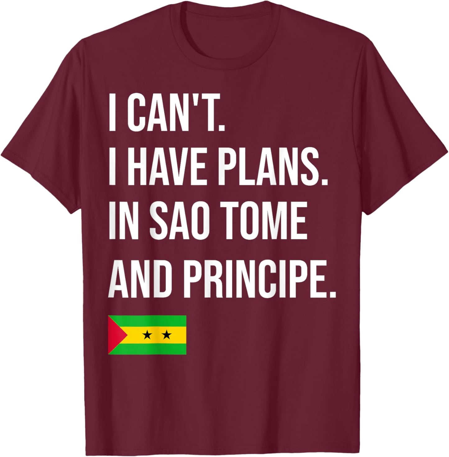 Sao Tome and Principe T-Shirt - T-Shirt | Maroon