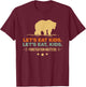 Let's Eat Kids Punctuation Matters Bear Funny Grammar T-Shirt - T-Shirt | Maroon