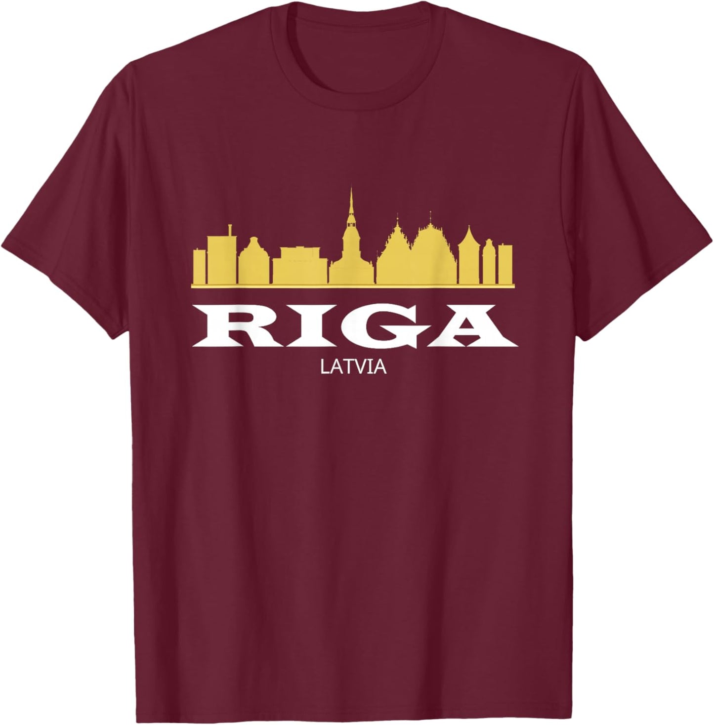 Riga Latvia Souvenir / Latvia Riga T-Shirt - T-Shirt | Maroon