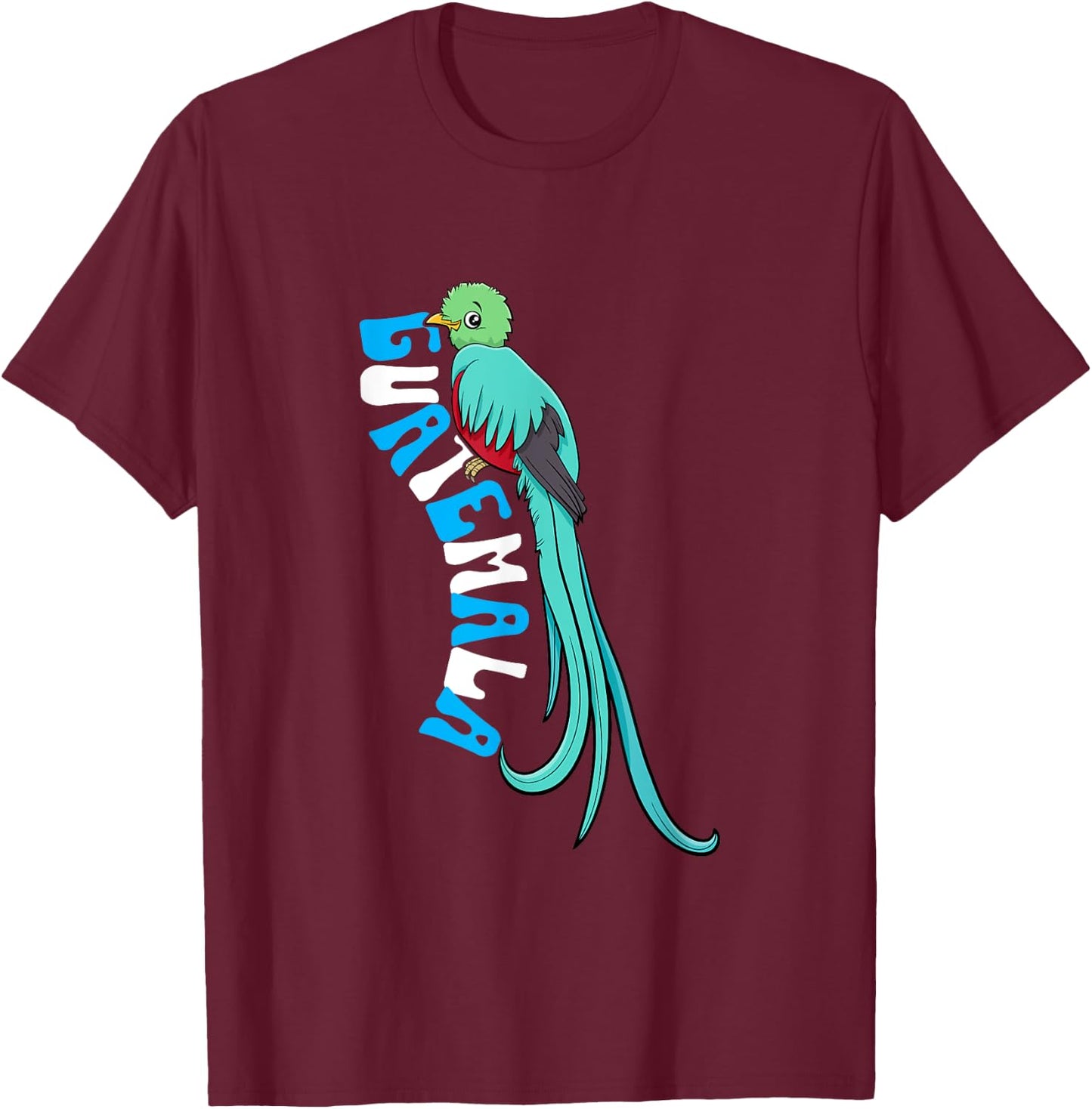 Guatemala Guatemalan Quetzal , Black T-Shirt - T-Shirt | Maroon